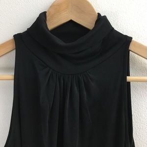 Mock Turtle Neck Sleeveless Dress